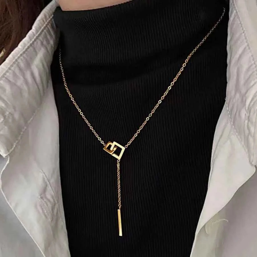 Elegant Gold Y-Shaped Necklace for Women