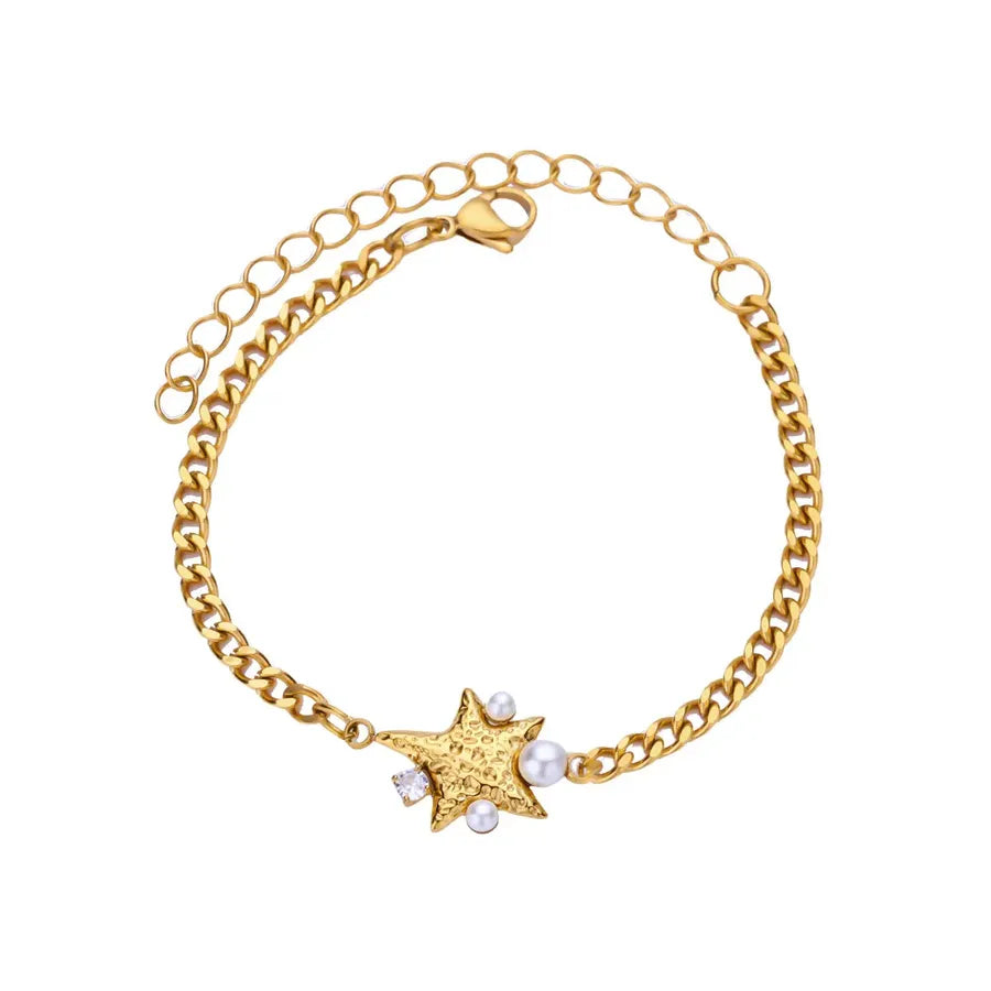 Gold Plated Butterfly Zirconia Bracelet G7071913 18k
