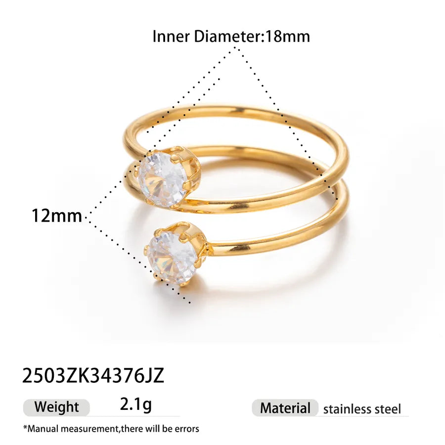 18K Gold Butterfly Ring with Zircon Gemstones 2503ZK34376JZ