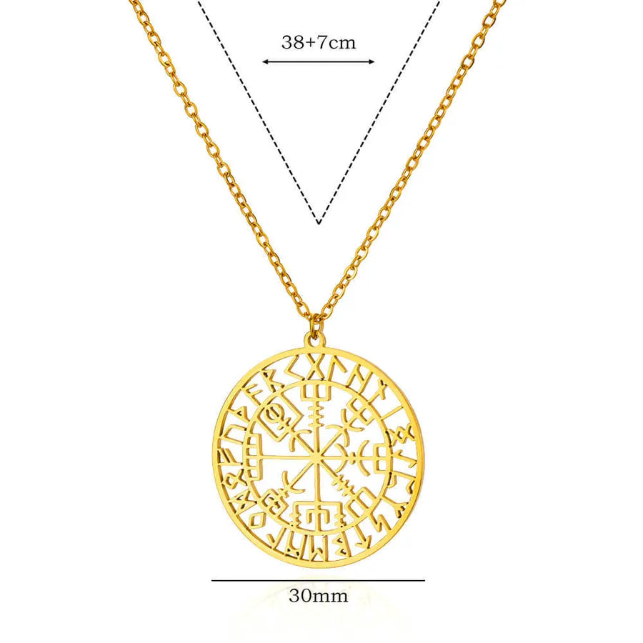 18K Gold Plated Geometric Pendant Necklace 1