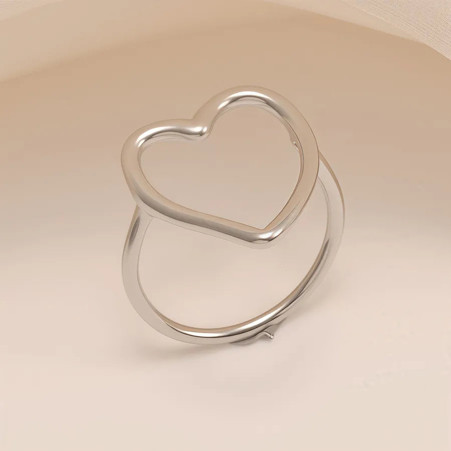 Heart-Shaped Stainless Steel Ring for Women