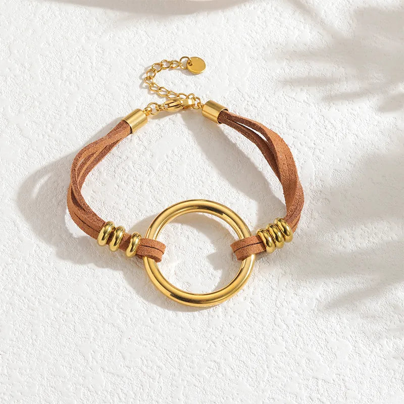 Geometric Velvet Rope Bracelet – 18K Gold Plated