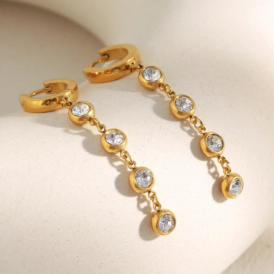 18K Gold Plated Stainless Steel Tassel Earrings