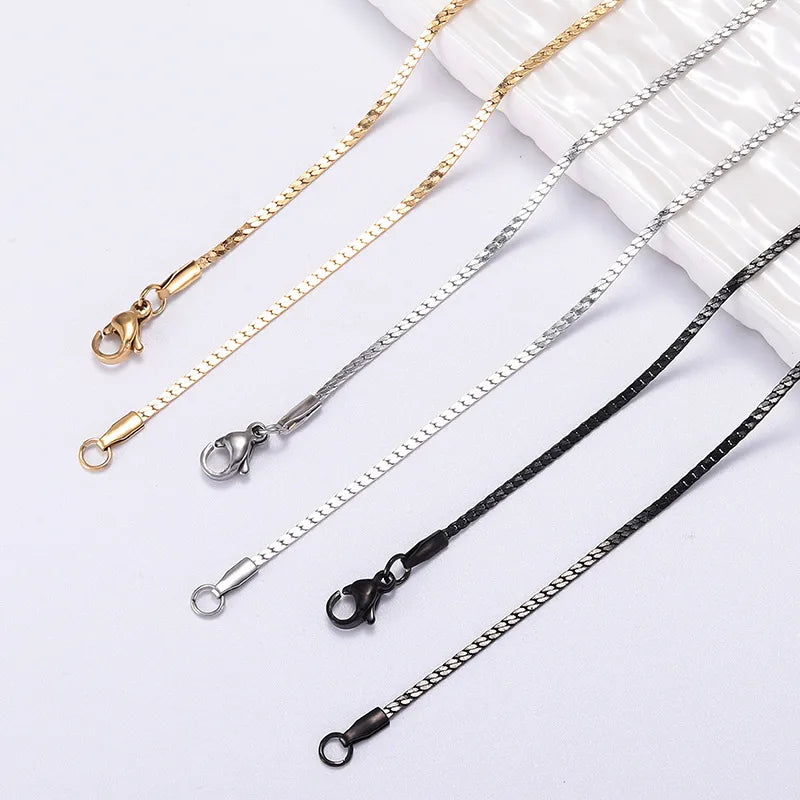 Geometric Titanium Steel Necklace Set