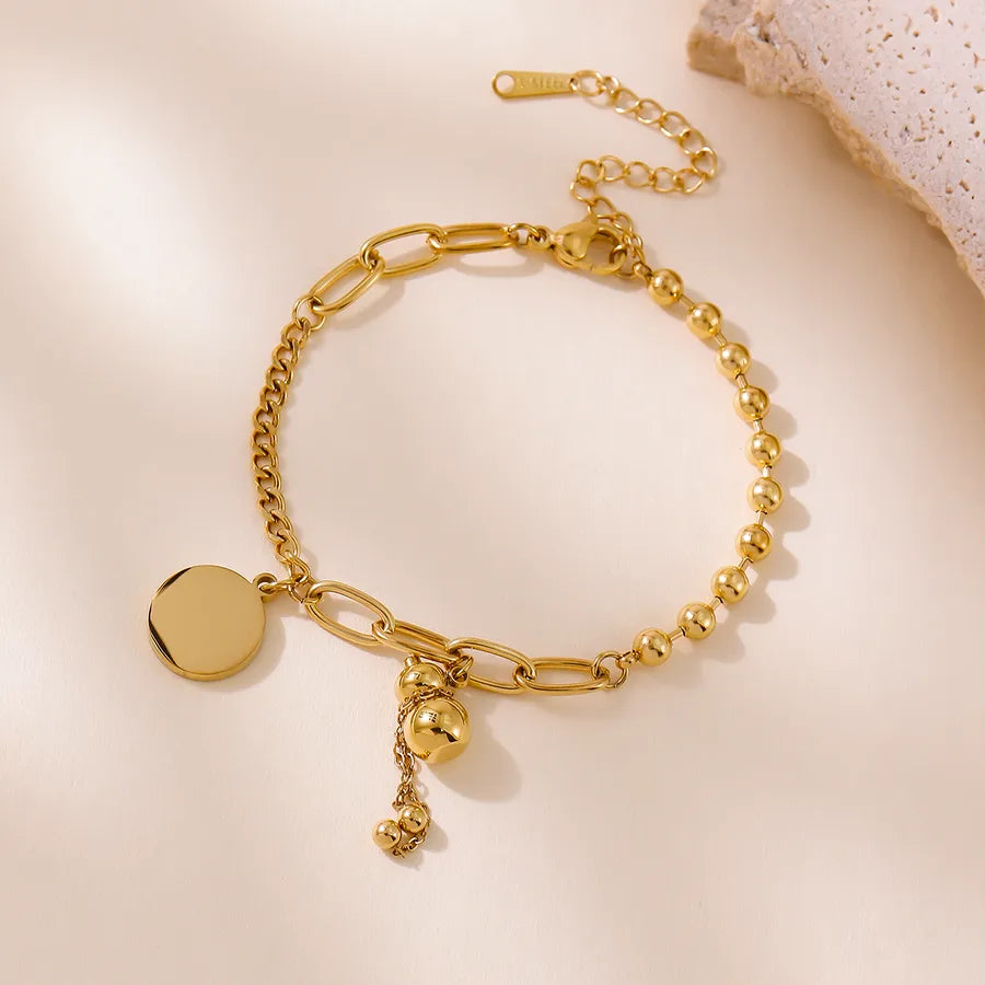 18K Gold Plated Heart Shell Wheat Bracelet