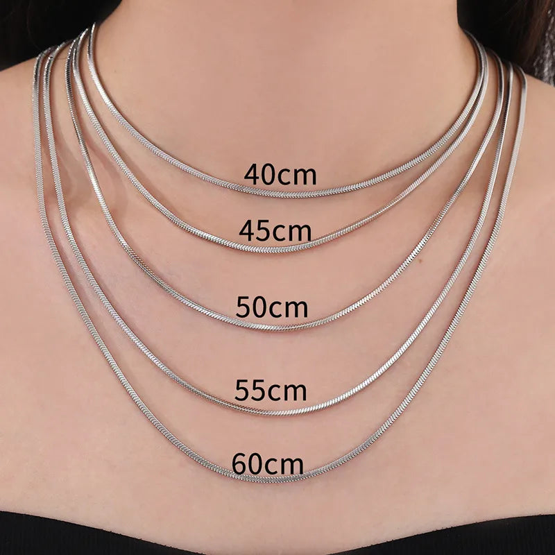 Geometric Titanium Steel Necklace Set