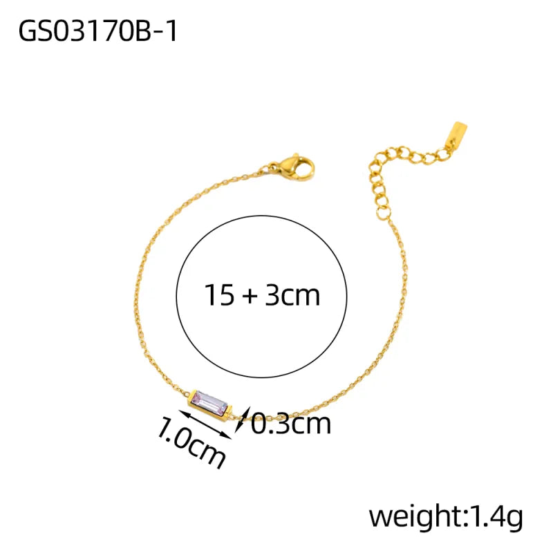 18K Gold Plated Geometric Titanium Necklace One Size GS03170B-1 9*9*1