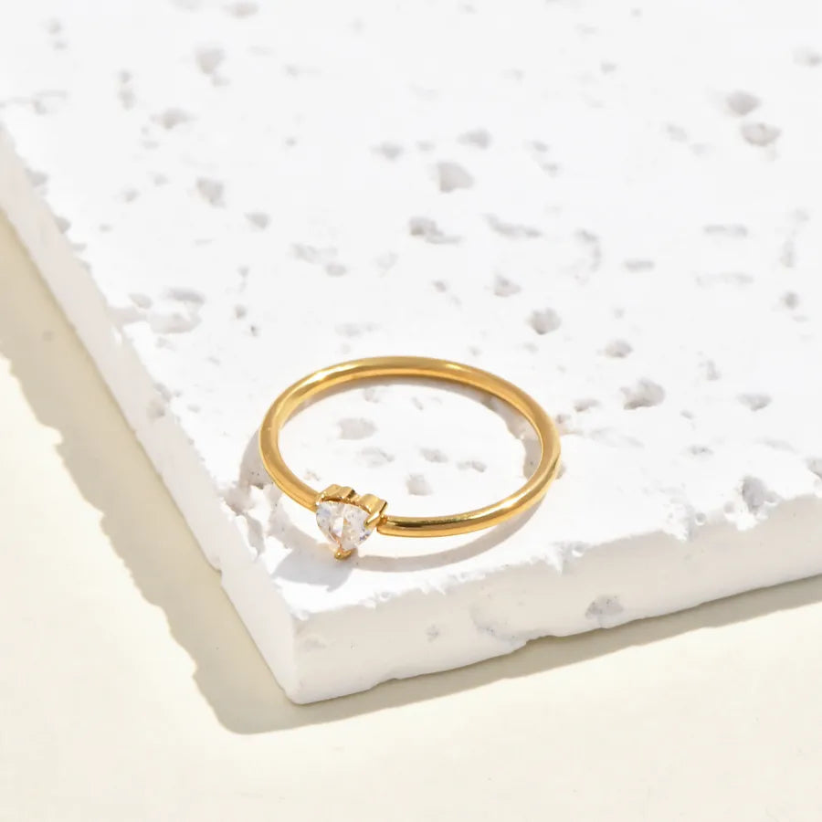 Gold Plated Pearl Heart Ring for Women Gold 2