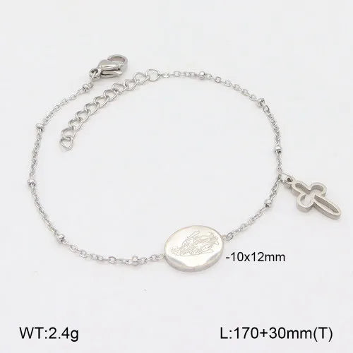 Vintage Gold Cross Stainless Steel Bracelet