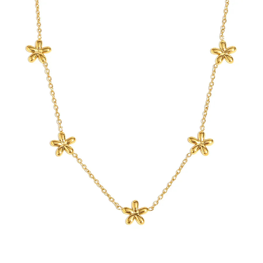 18K Gold Plated Geometric Tassel Necklace