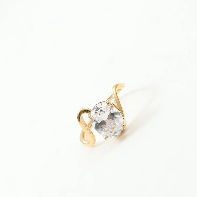 18K Gold Plated Geometric Zircon Ring