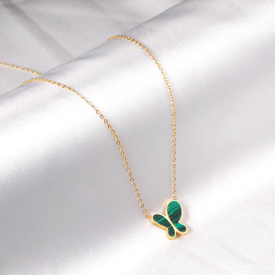 Gold Butterfly Pendant Necklace