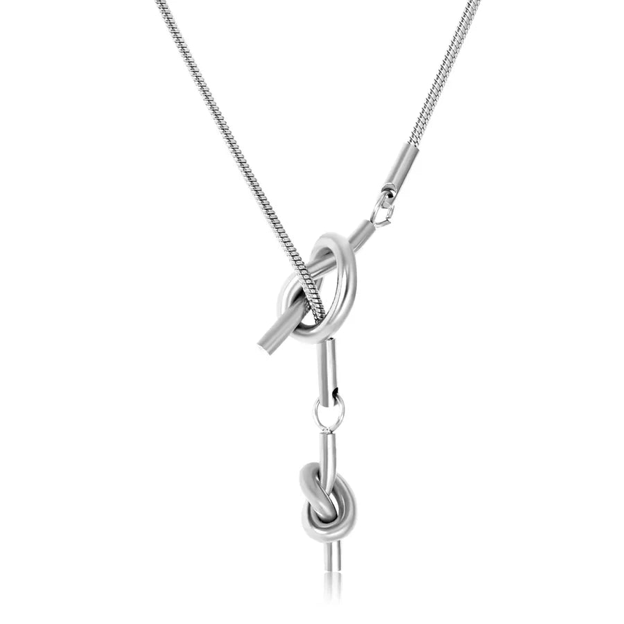 Geometric Knot Stainless Steel Necklace