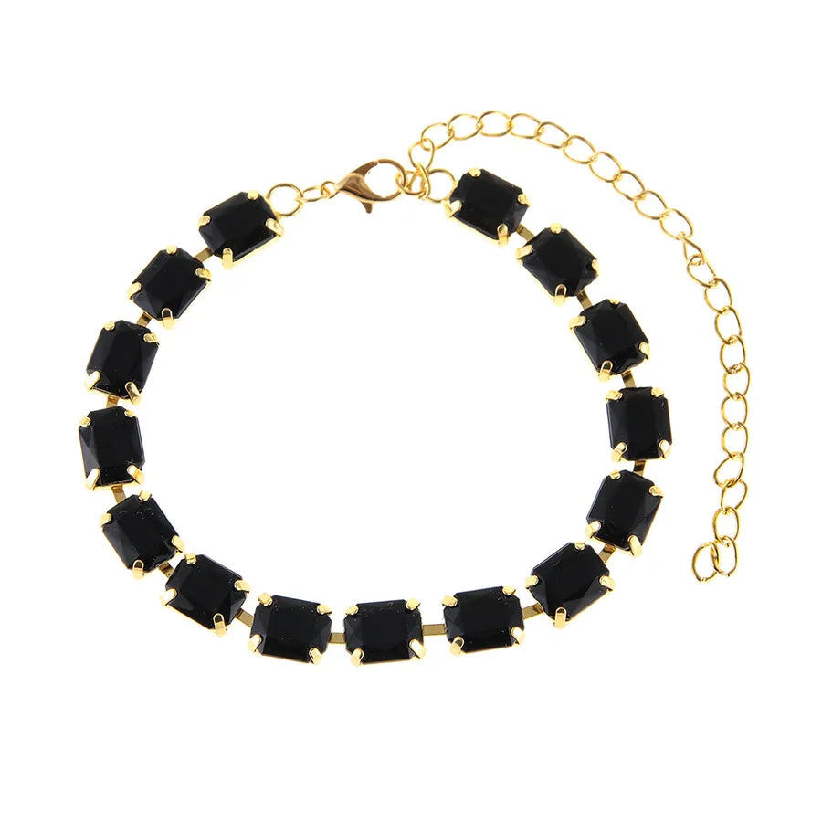 Colorful Geometric Crystal Anklet Bracelet