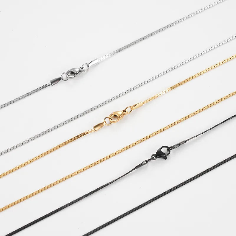 Geometric Titanium Steel Necklace Set