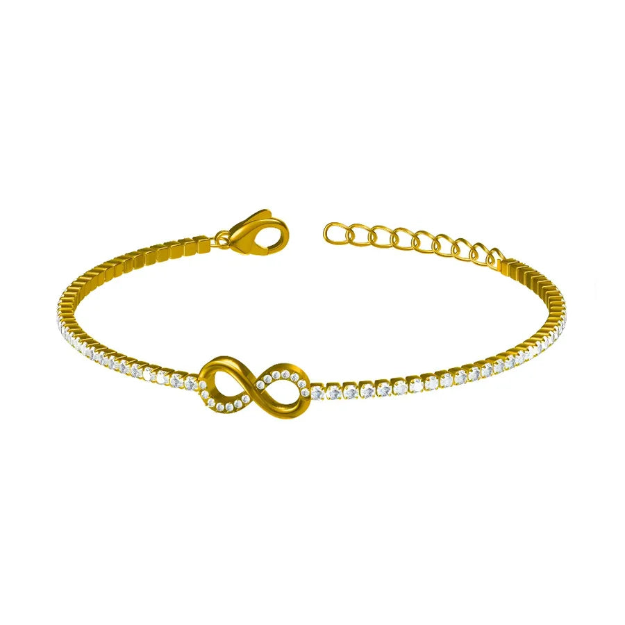 Infinity Titanium Steel Bracelet – PVD Coated B0041 Gold