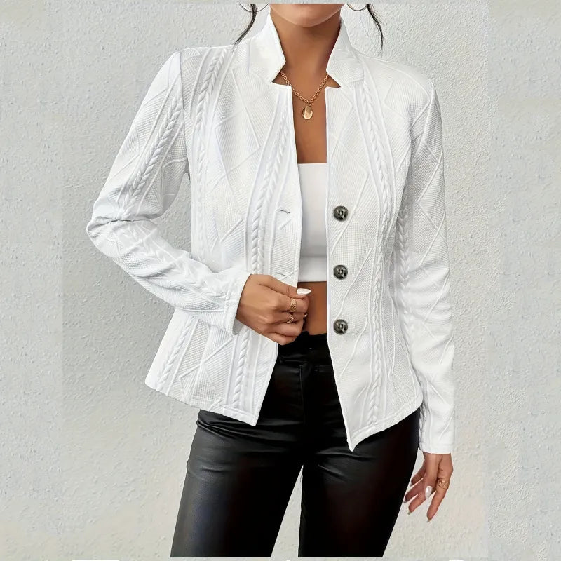 Women's Floral Slim Fit Blazer - Elegant Office Style