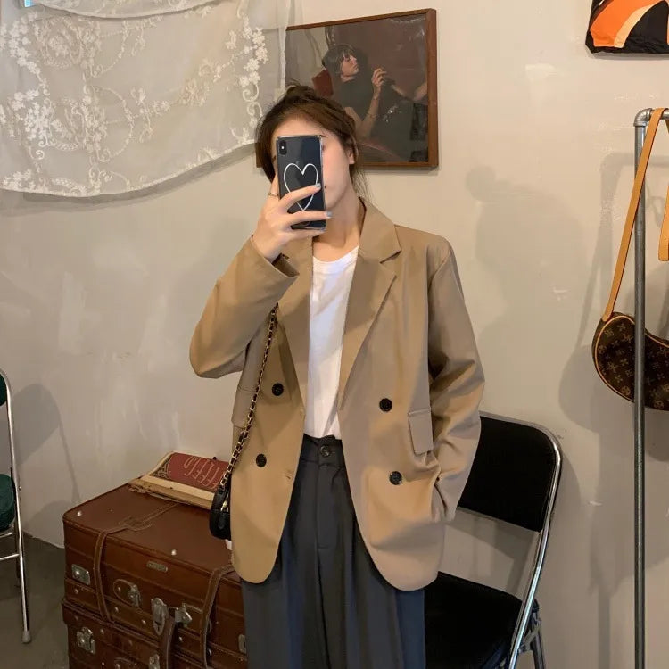 Women's Casual Loose Fit Blazer Jacket