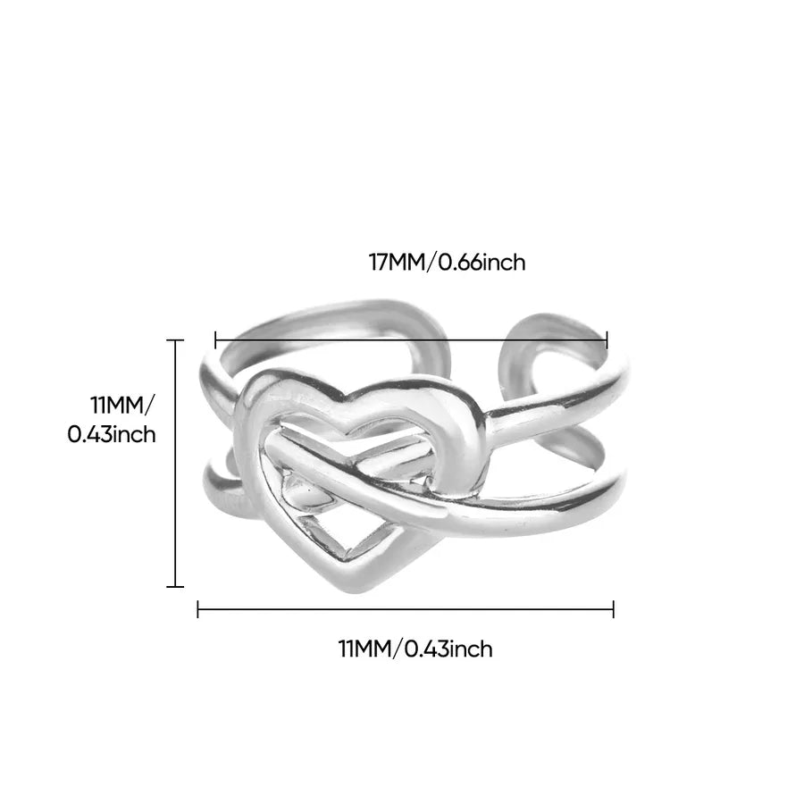 Gold MAMA Heart Ring – Stainless Steel Average Size Platinum 4