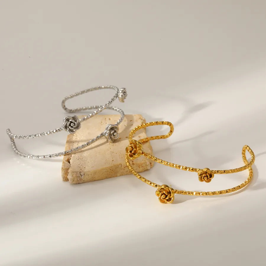 Gold Plated Stainless Steel Women's Bangle