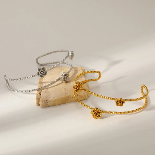 Gold Plated Stainless Steel Women's Bangle