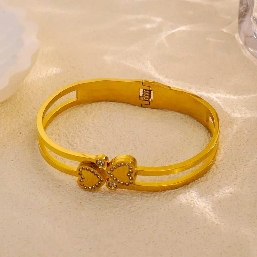 18K Gold Plated Star & Snake Stainless Steel Bracelet Average Size Gold Style 41