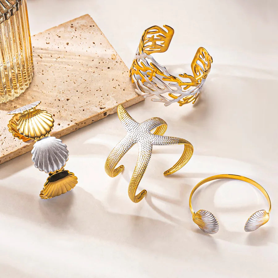 Gold Plated Geometric Stainless Steel Bracelet