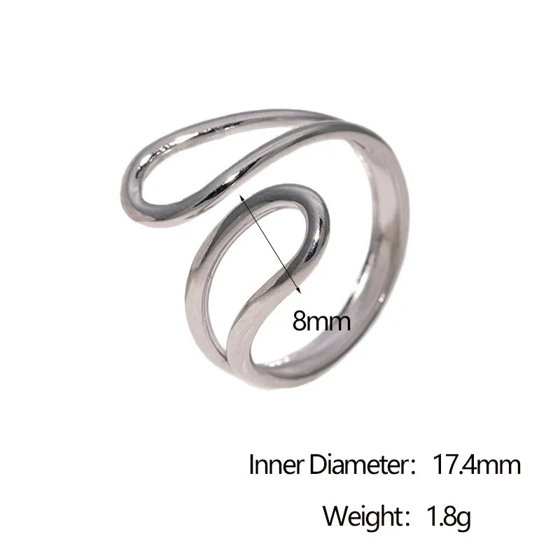 Minimalist Gold Open Ring for Women Rings Silver