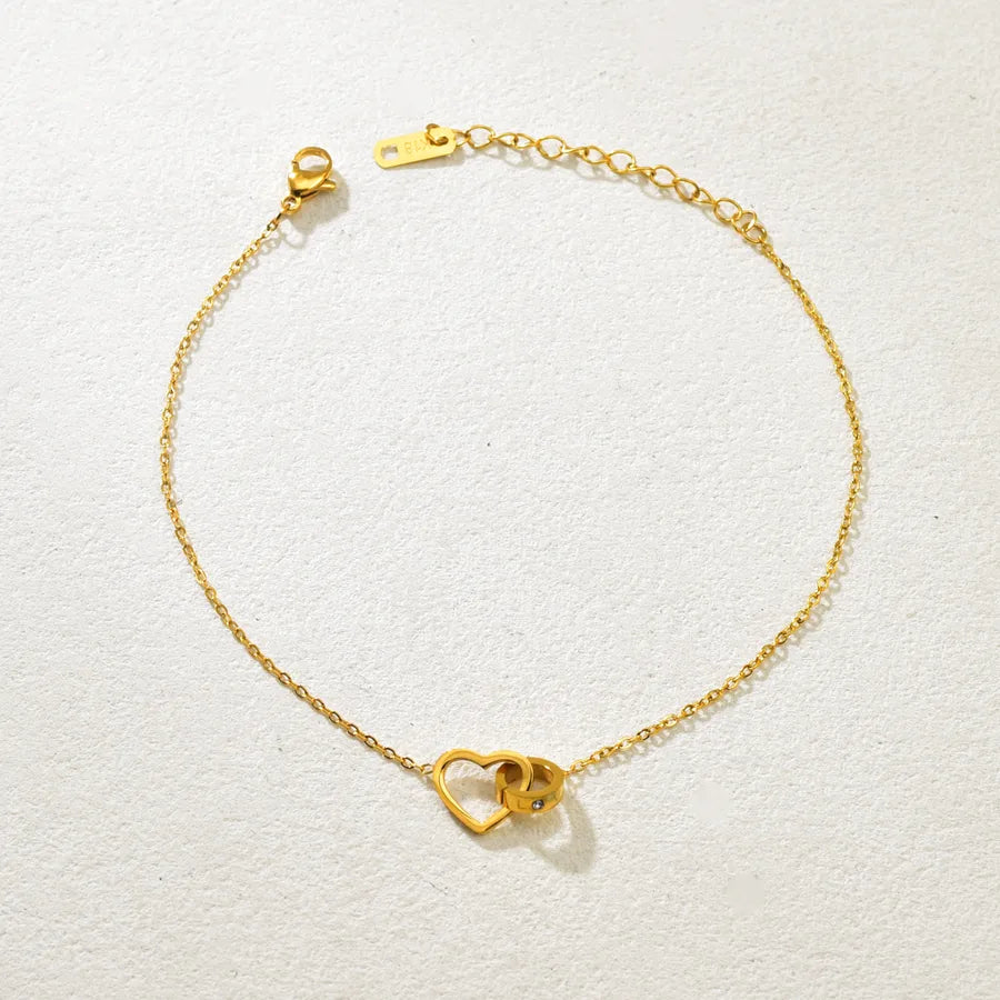 Gold Heart Anklet for Women – Stainless Steel