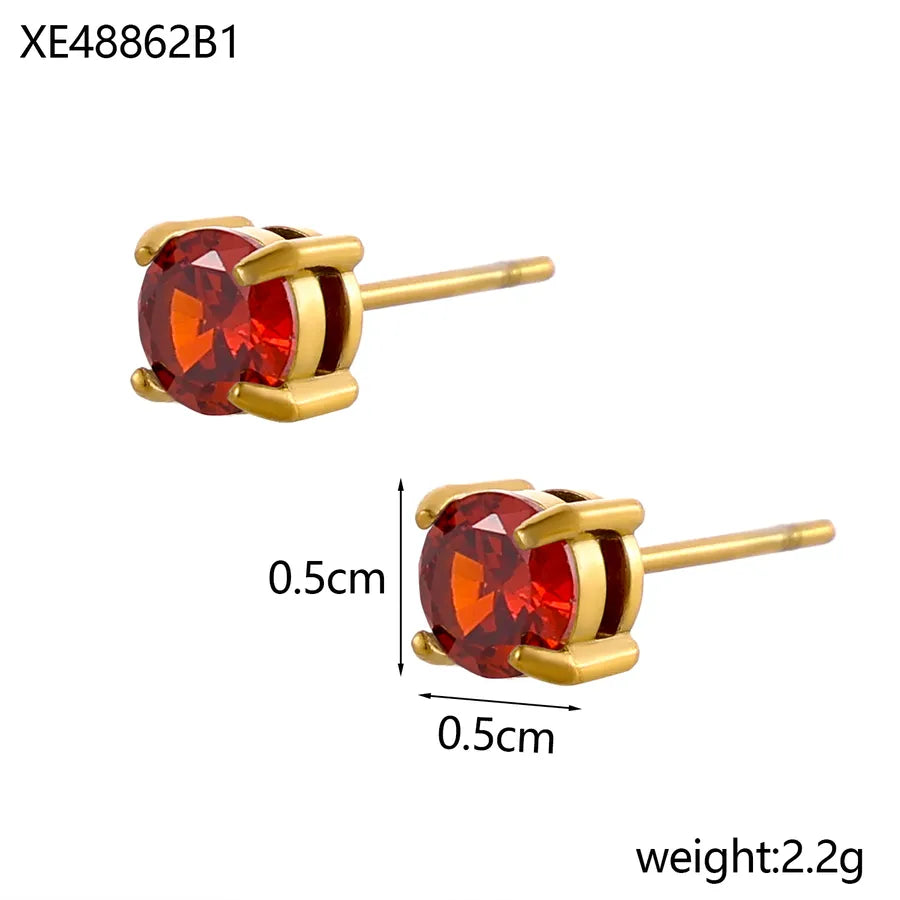 18K Gold Plated Geometric Titanium Steel Necklace One Size XE48862B1 9*9*1