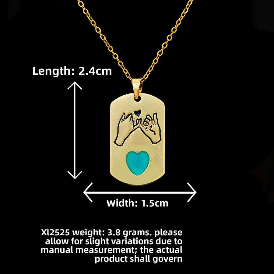 Butterfly & Whale Couple Pendant Necklace XL2525 Brand One Promise Green Heart Necklace Gold