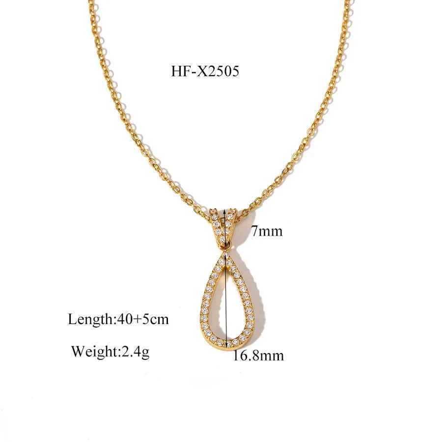 18K Gold Plated Geometric Heart Pendant Necklace