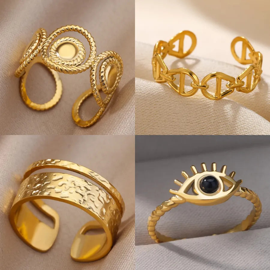 Gold Plated Geometric Open Ring