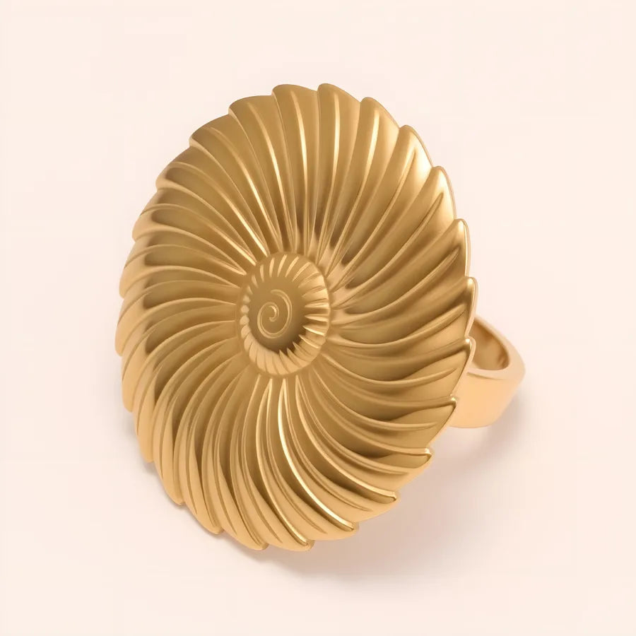 Gold Daisy Open Ring – Stainless Steel