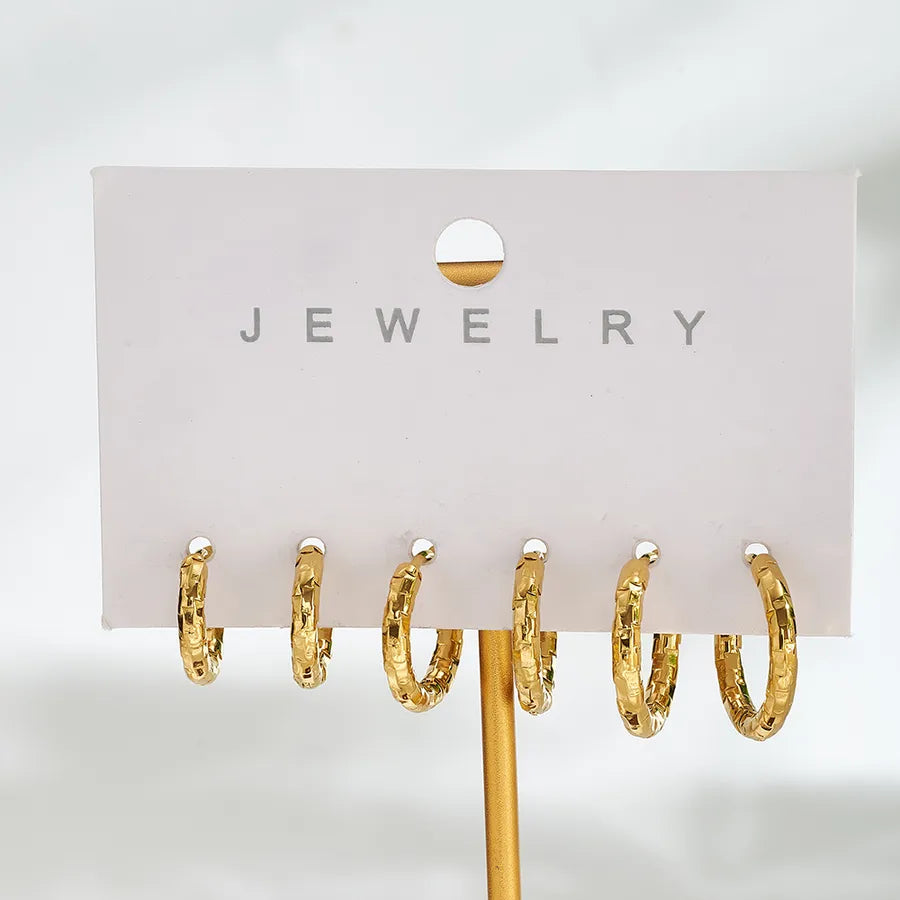 18K Gold Plated Stainless Steel Hoop Earrings