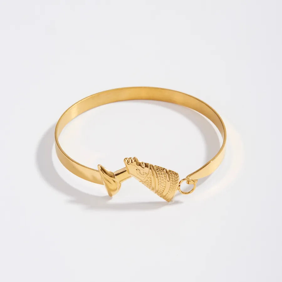 Gold Egyptian Pharaoh Stainless Steel Bracelet Gold
