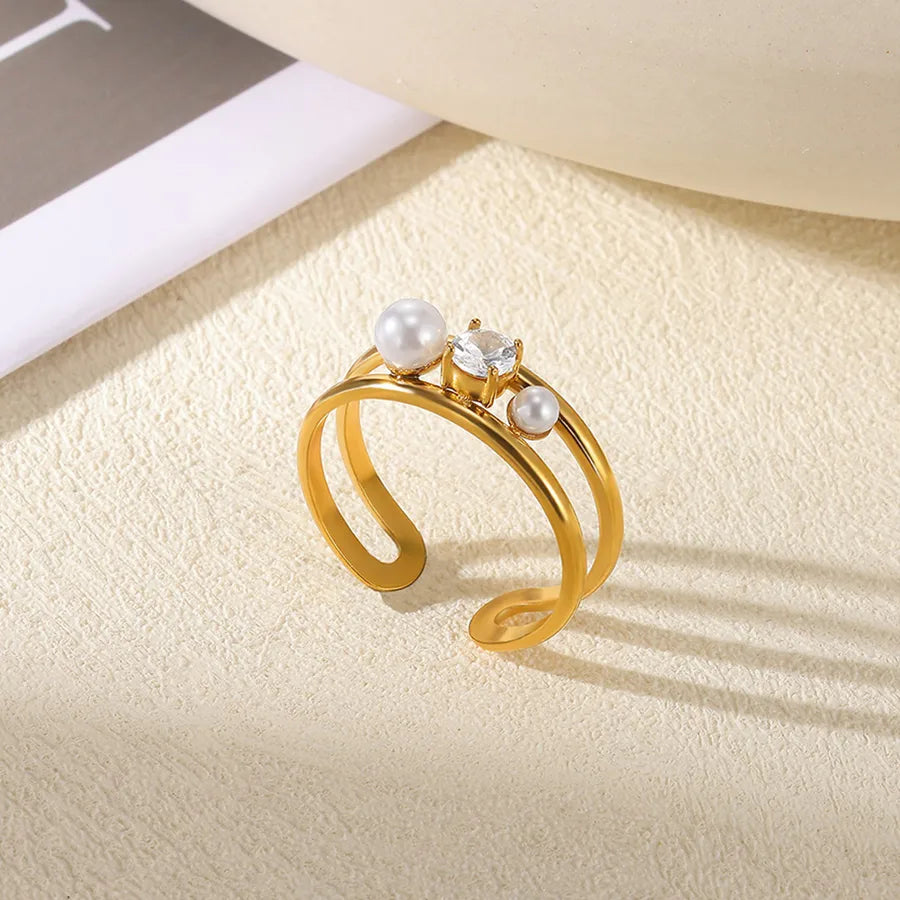 18K Gold Plated Geometric Open Ring