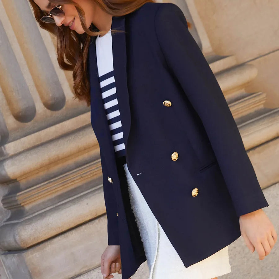 Elegant Floral Slim Fit Blazer for Women