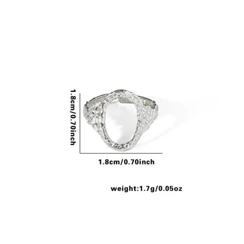 Titanium Steel Fish Tail Ring for Women Adjustable Opening TYR0388