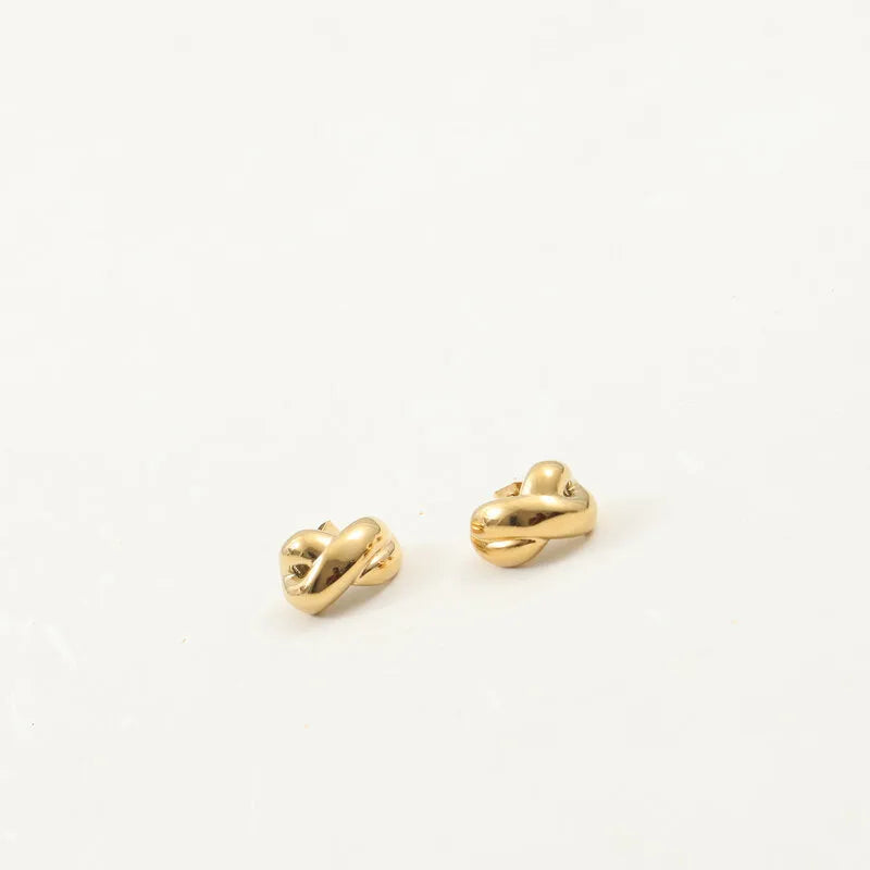 18K Gold Plated Small Cross Earrings