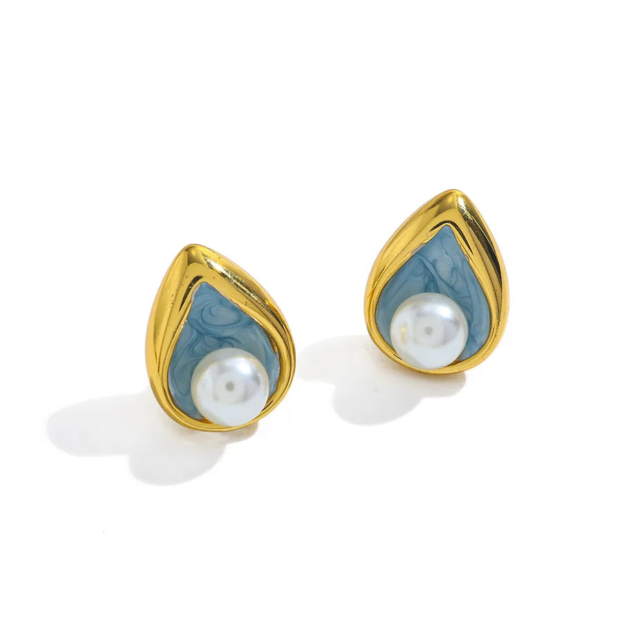 18K Gold Plated Butterfly Drop Earrings Water Drop9.73*15.05mm