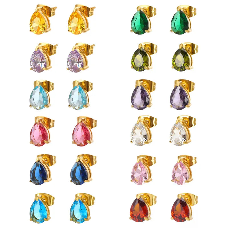 December Birthstone Waterdrop Earrings