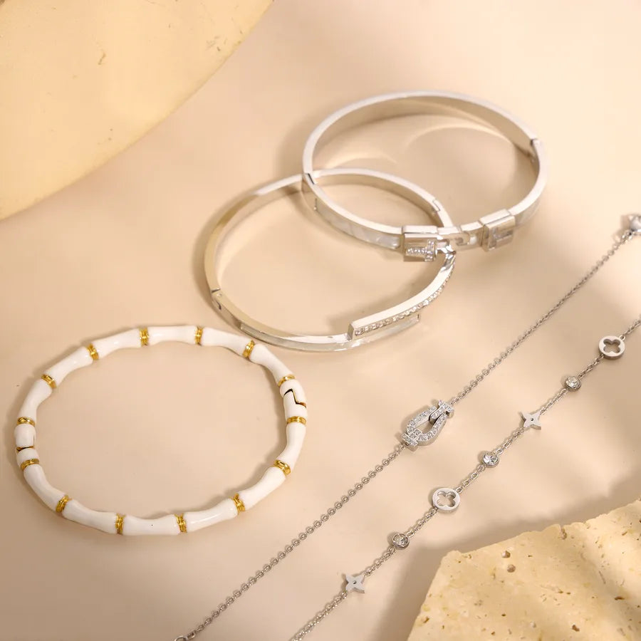 18K Gold Plated Geometric Titanium Steel Bracelet