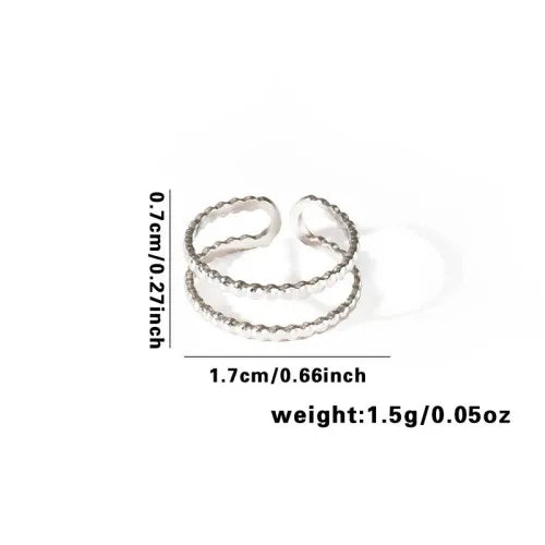 Titanium Steel Fish Tail Ring for Women