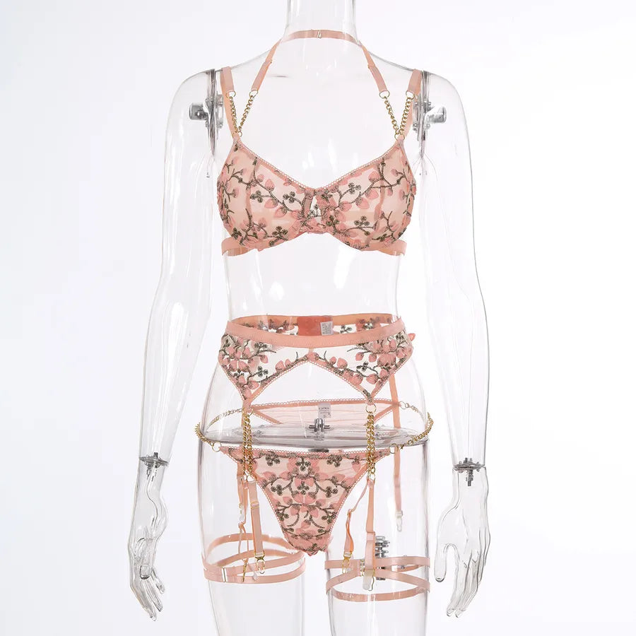 Women's Sexy Solid Color Lingerie Set