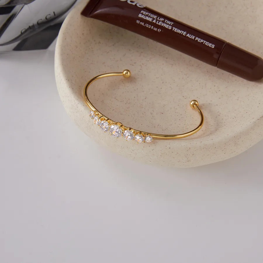 18K Gold Plated Stainless Steel Zirconia Bracelet