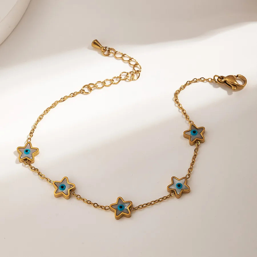 18K Gold Plated Stainless Steel Charm Bracelet