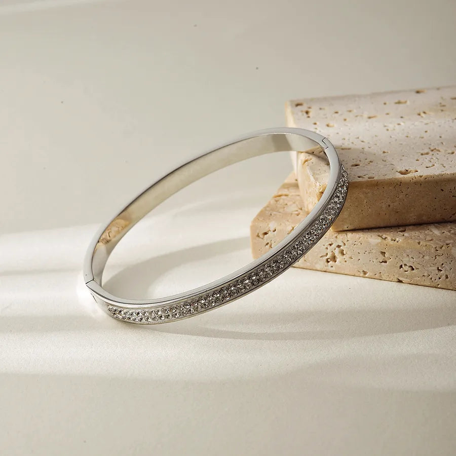 18K Gold PVD Geometric Stainless Steel Bangle