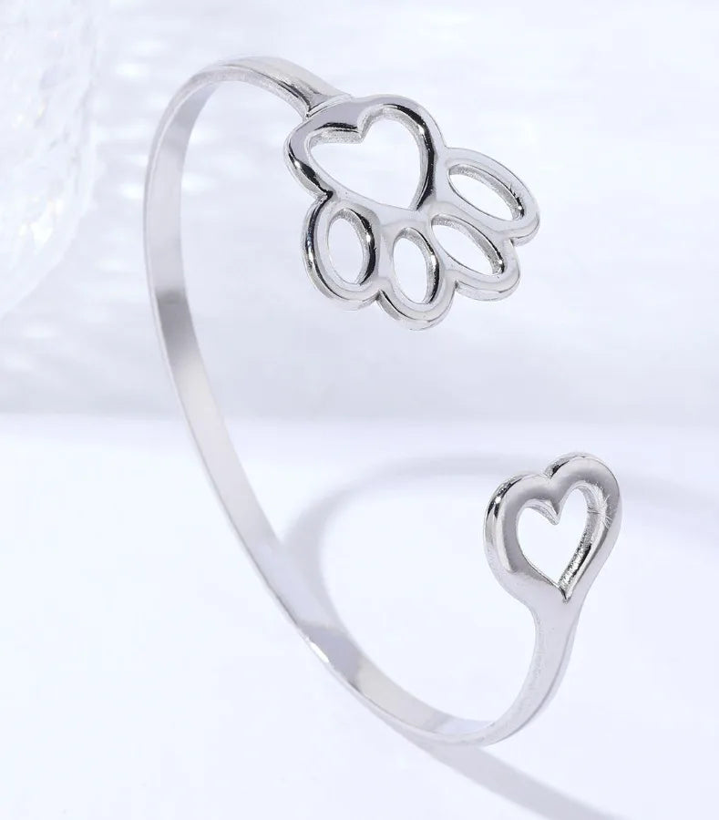 Unisex Titanium Steel Wide Cuff Bracelet WSZ004-1 Adjustable Opening