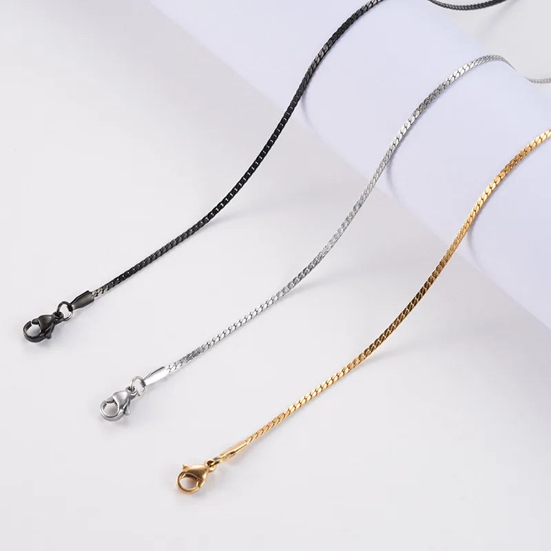 Geometric Titanium Steel Necklace Set